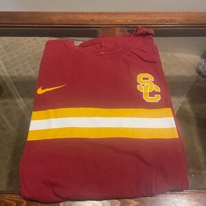 Nike Red and Yellow USC T-Shirt